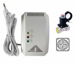 Alarme do som/flash do alarme do detector de gás do semicondutor do CE com válvula cortada, fã