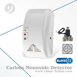 Alarme do som/flash do alarme do detector de gás do semicondutor do CE com válvula cortada, fã