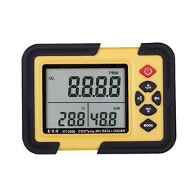 Detector de gás portátil do luminoso, temperatura industrial do CO2 e registador de dados da umidade