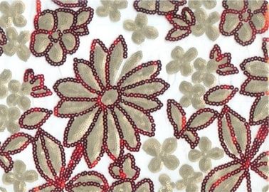 O poliéster 100% do luxo bordou a tela home 100-140gsm da decoração
